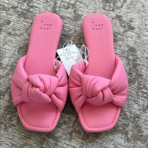 A New Day Women's Knotted Pink Sandals